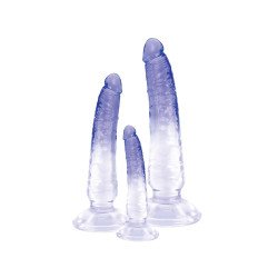 Kit 3 realistic dildos Parti Sapphire Purple